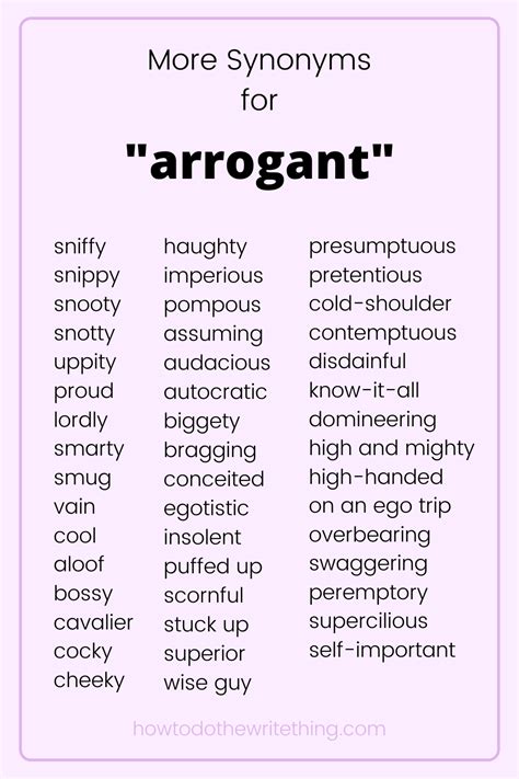 arrogant synonym